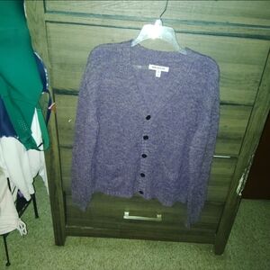 URBAN OUTFITTERS Purple/Green Space Dye Preppy Sweater - Size Medium